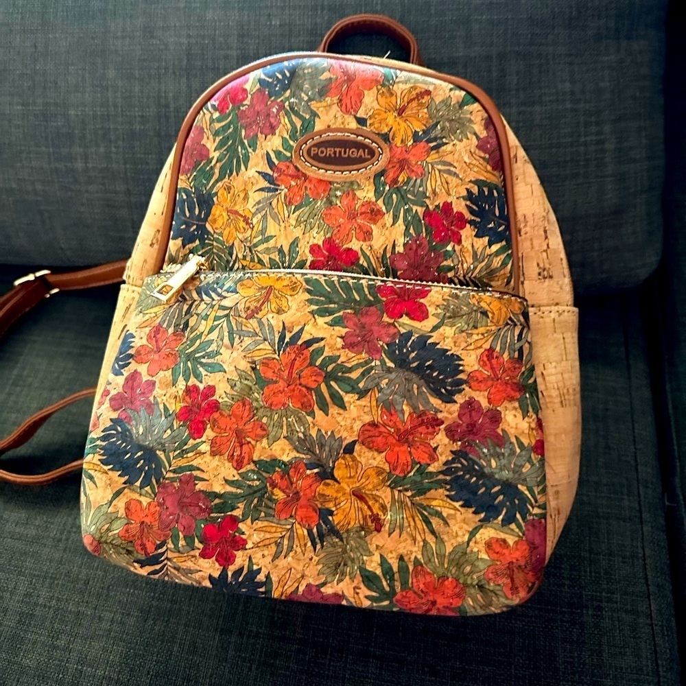 NWT Floral Mini Cork Backpack